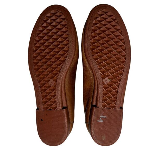 EJX Leather Upper Vintage Style Brown Leather Moccasin Loafers Flats Bow Slip On - Picture 8 of 8